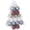 FEERIC LIGHTS AND CHRISTMAS Guirlande Et Boule De Sapin^ Kit Décoration Pour Sapin De Noël - 34 Pieces - Or, Blanc Et Argent
