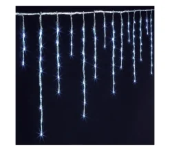 FEERIC LIGHTS AND CHRISTMAS Guirlande Et Boule De Sapin^ Rideau Stalactite Lumineux 360 Led Blanc Froid 60 Tombees Effet Tombee De Neige