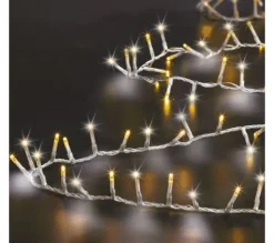 FEERIC LIGHTS AND CHRISTMAS Guirlande Et Boule De Sapin^ Guirlande Lumineuse 19 Metres 750 Led Blanc Froid Et Blanc Chaud Et 8 Jeux De Lumiere