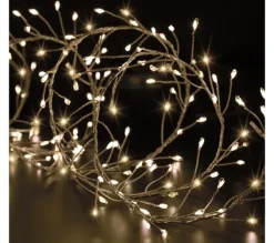 FEERIC LIGHTS AND CHRISTMAS Guirlande Et Boule De Sapin^ Guirlande Lumineuse Boa 5 Metres 400 Microled Blanc Chaud 8 Jeux De Lumiere