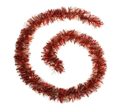 FEERIC LIGHTS AND CHRISTMAS Guirlande Et Boule De Sapin^ Guirlande De Noël Large 10 Cm Rouge Et Or Longueur 2 Metres