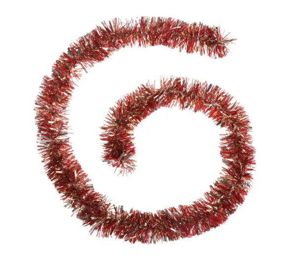 FEERIC LIGHTS AND CHRISTMAS Guirlande Et Boule De Sapin^ Guirlande De Noël Large 10 Cm Rouge Et Or Longueur 2 Metres