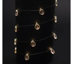 FEERIC LIGHTS AND CHRISTMAS Guirlande Et Boule De Sapin^ Guirlande De Noël Lumineuse Ampoule Xmas - L. 190 Cm - Bonhomme De Neige