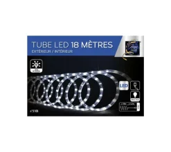 FEERIC LIGHTS AND CHRISTMAS Guirlande Et Boule De Sapin^ Guirlande Lumineuse Exterieur Tube 18 M 324 Led Blanc Froid 8 Jeux De Lumiere