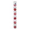 FEERIC LIGHTS AND CHRISTMAS Guirlande Et Boule De Sapin^ Déco De Sapin Lot De 12 Boules De Noël D 6 Cm - Rouge Et Blanc