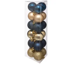 FEERIC LIGHTS AND CHRISTMAS Guirlande Et Boule De Sapin^ Kit Décoration Pour Sapin De Noël - 18 Pieces - Bleu Et Or