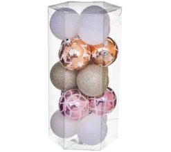 FEERIC LIGHTS AND CHRISTMAS Guirlande Et Boule De Sapin^ Kit Décoration Pour Sapin De Noël - 15 Pieces - Blanc Et Dore