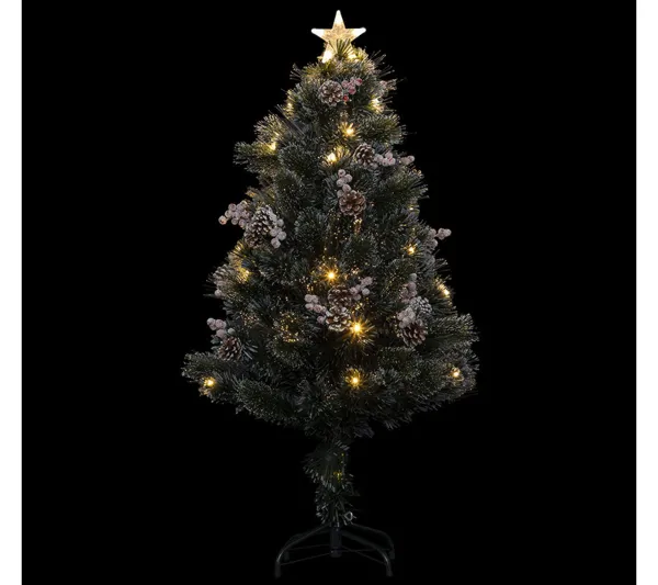 FEERIC LIGHTS AND CHRISTMAS Sapin Et Accessoire^ Sapin De Noël 120 Cm Pommes De Pin Lumineux Sofia - Vert