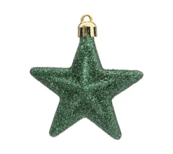 FEERIC LIGHTS AND CHRISTMAS Guirlande Et Boule De Sapin^ Déco De Sapin Lot De 6 Toiles D 6 Cm - Vert Rouge Et Or