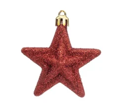 FEERIC LIGHTS AND CHRISTMAS Guirlande Et Boule De Sapin^ Déco De Sapin Lot De 6 Toiles D 6 Cm - Vert Rouge Et Or