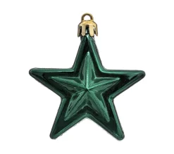 FEERIC LIGHTS AND CHRISTMAS Guirlande Et Boule De Sapin^ Déco De Sapin Lot De 6 Toiles D 6 Cm - Vert Rouge Et Or