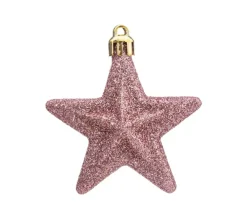 FEERIC LIGHTS AND CHRISTMAS Guirlande Et Boule De Sapin^ Déco De Sapin Lot De 6 Toiles D 6 Cm - Rose Et Or