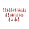 FEERIC LIGHTS AND CHRISTMAS Guirlande Et Boule De Sapin^ Décoration De Noël Set De 24 Pinces Chiffres En Bois