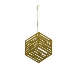 FEERIC LIGHTS AND CHRISTMAS Guirlande Et Boule De Sapin^ Sujet De Noël A Suspendre Lot De 2 Cubes Plats En Bois H 9 Cm