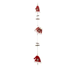 FEERIC LIGHTS AND CHRISTMAS Guirlande Et Boule De Sapin^ Guirlande De Noël En Bois Avec Motif Bonnets Et Manteaux L 150 Cm