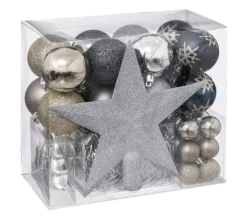 FEERIC LIGHTS AND CHRISTMAS Guirlande Et Boule De Sapin^ Déco De Sapin De Noël Kit 44 Pieces, Boule, Guirlande Et Cimier - Multicolore