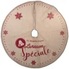 FEERIC LIGHTS AND CHRISTMAS Sapin Et Accessoire^ Tapis Pour Sapin De Noël - Diam. 90 Cm - Marron Et Rouge