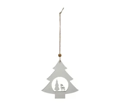 FEERIC LIGHTS AND CHRISTMAS Guirlande Et Boule De Sapin^ Sujet De Noël A Suspendre Forme En Bois Ajoure