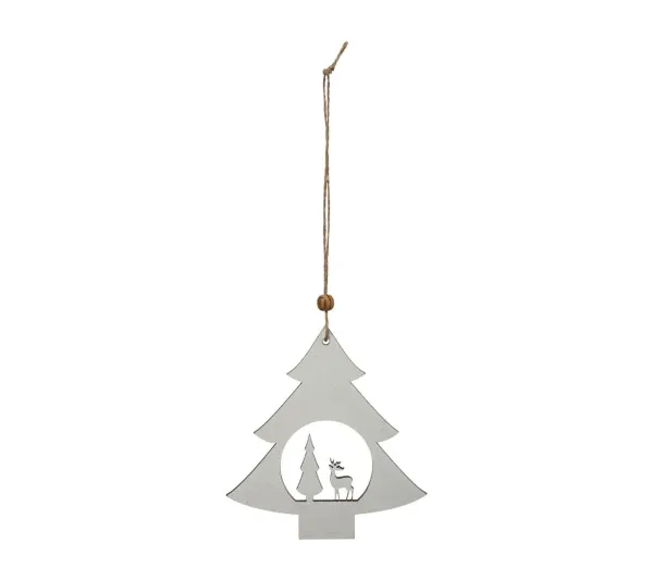 FEERIC LIGHTS AND CHRISTMAS Guirlande Et Boule De Sapin^ Sujet De Noël A Suspendre Forme En Bois Ajoure