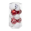 FEERIC LIGHTS AND CHRISTMAS Guirlande Et Boule De Sapin^ Déco De Sapin Lot De 15 Boules De Noël D 5 Cm - Rouge Et Blanc