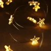 FEERIC LIGHTS AND CHRISTMAS Guirlande Et Boule De Sapin^ Guirlande Lumineuse Interieur 60 Led Blanc Lumiere Fixe Sur 1.20 M