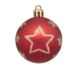 FEERIC LIGHTS AND CHRISTMAS Guirlande Et Boule De Sapin^ Déco De Sapin Lot De 15 Boules De Noël D 5 Cm - Vert Rouge Et Or