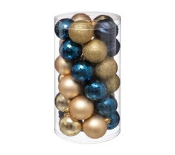 FEERIC LIGHTS AND CHRISTMAS Guirlande Et Boule De Sapin^ Kit Décoration Pour Sapin De Noël - 30 Pieces - Bleu Et Or