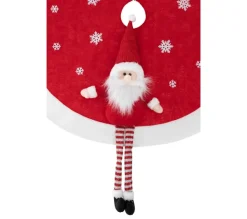 FEERIC LIGHTS AND CHRISTMAS Sapin Et Accessoire^ Déco De Noël Tapis Pour Pied De Sapin Avec Pere Noël D 90 Cm