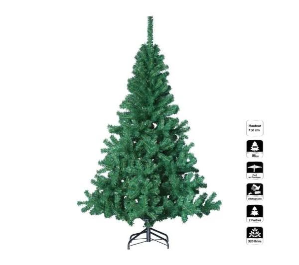 FEERIC LIGHTS AND CHRISTMAS Sapin Et Accessoire^ Sapin De Noël Artificiel Vert 2 Tons H 150 Cm