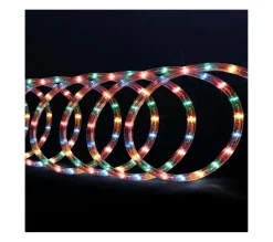FEERIC LIGHTS AND CHRISTMAS Guirlande Et Boule De Sapin^ Guirlande Lumineuse Exterieur Tube 10 M 180 Led Multicolore 8 Jeux De Lumiere
