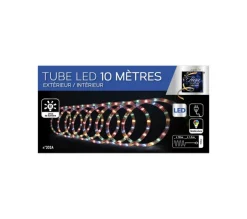 FEERIC LIGHTS AND CHRISTMAS Guirlande Et Boule De Sapin^ Guirlande Lumineuse Exterieur Tube 10 M 180 Led Multicolore 8 Jeux De Lumiere