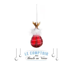 FEERIC LIGHTS AND CHRISTMAS Guirlande Et Boule De Sapin^ Sujet De Noël A Suspendre Renne Et Boule En Verre