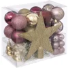 FEERIC LIGHTS AND CHRISTMAS Guirlande Et Boule De Sapin^ Coffrets Décoration Sapin De Noël 44 Pieces - Rose Et Dore
