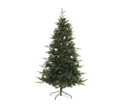FEERIC LIGHTS AND CHRISTMAS Sapin Et Accessoire^ Sapin De Noël Artificiel Vert Avec Pommes De Pin Qualite Premium H 150 Cm