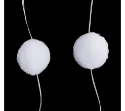 FEERIC LIGHTS AND CHRISTMAS Guirlande Et Boule De Sapin^ Guirlande De Noël Fils Boules - 130 Cm - Blanc