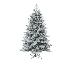 FEERIC LIGHTS AND CHRISTMAS Sapin Et Accessoire^ Sapin De Noël Artificiel Vert Floque Enneige Qualite Premium H 210 Cm