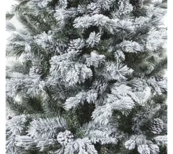 FEERIC LIGHTS AND CHRISTMAS Sapin Et Accessoire^ Sapin De Noël Artificiel Vert Floque Enneige Qualite Premium H 210 Cm