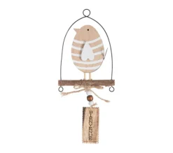 FEERIC LIGHTS AND CHRISTMAS Guirlande Et Boule De Sapin^ Sujet De Noël A Suspendre Oiseau Sur Balan Oire H 30 Cm