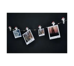 FEERIC LIGHTS AND CHRISTMAS Guirlande Et Boule De Sapin^ Guirlande Lumineuse Interieur 10 Led Et 10 Clips Pere Noël Pour Accrocher Vos Photos