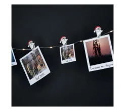 FEERIC LIGHTS AND CHRISTMAS Guirlande Et Boule De Sapin^ Guirlande Lumineuse Interieur 10 Led Et 10 Clips Pere Noël Pour Accrocher Vos Photos