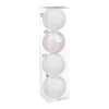 FEERIC LIGHTS AND CHRISTMAS Guirlande Et Boule De Sapin^ Déco De Sapin Lot De 4 Boules De Noël D 8 Cm - Blanc