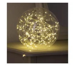 FEERIC LIGHTS AND CHRISTMAS Guirlande Et Boule De Sapin^ Guirlande Lumineuse Interieur 20 Microled Blanc Chaud Sur 1.90 Metres