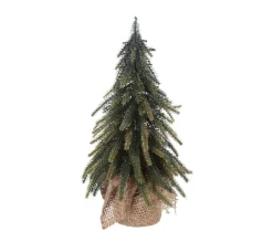 FEERIC LIGHTS AND CHRISTMAS Sapin Et Accessoire^ Sapin De Table Artificiel Avec Base En Jute H 27 Cm
