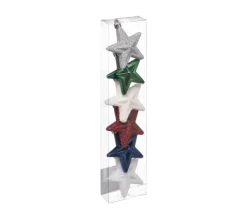 FEERIC LIGHTS AND CHRISTMAS Guirlande Et Boule De Sapin^ Déco De Sapin Lot De 6 Toiles D 6 Cm Multicolore