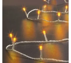 FEERIC LIGHTS AND CHRISTMAS Guirlande Et Boule De Sapin^ Guirlande Lumineuse Exterieur 50 Metres 500 Led Blanc Chaud 8 Jeux De Lumiere