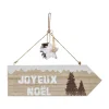 Flash Sale FEERIC LIGHTS AND CHRISTMAS Déco De Noël Pancarte Joyeux Noël En Bois Avec Déco A Suspendre L 29 Cm