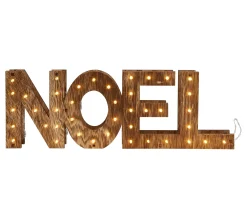 Hot FEERIC LIGHTS AND CHRISTMAS Déco De Noël En Bois Lumineux 41 Led Blanc Chaud 44 X 15 Cm