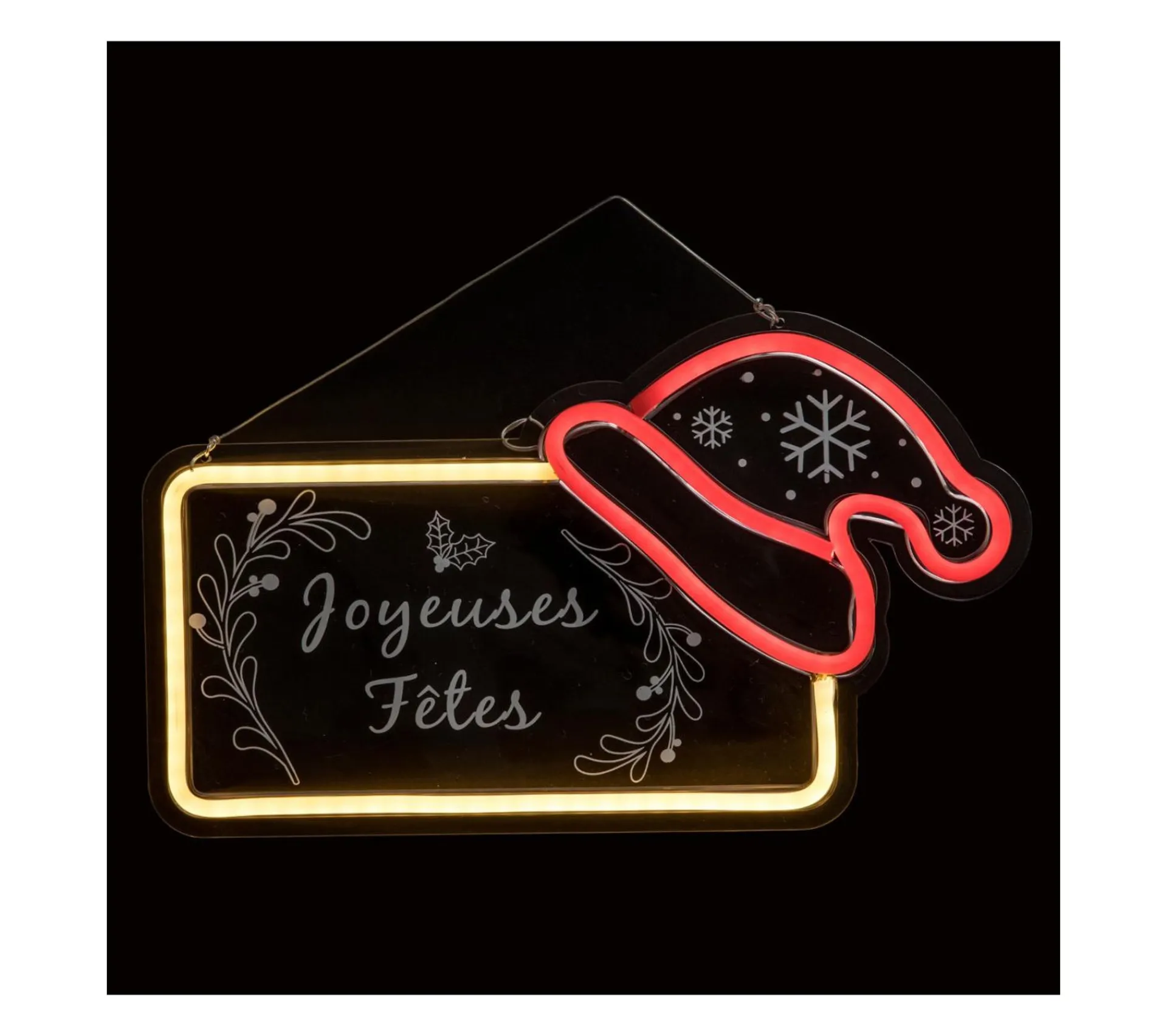 Store FEERIC LIGHTS AND CHRISTMAS Déco Lumineuse En Tube Neon Pancarte Joyeuses Fetes