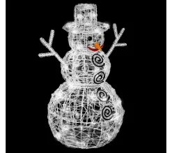 Flash Sale FEERIC LIGHTS AND CHRISTMAS Bonhomme De Neige Lumineux 96 Led - Blanc Froid