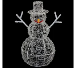 Flash Sale FEERIC LIGHTS AND CHRISTMAS Bonhomme De Neige Lumineux 96 Led - Blanc Froid